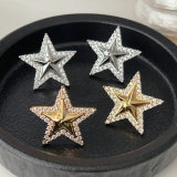 Pave star earrings