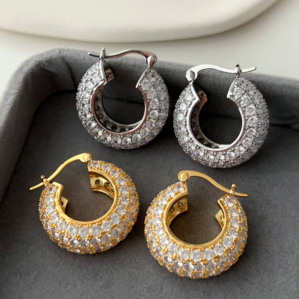 Pave zircon hoop