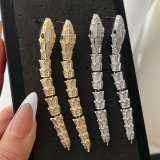 Pave snake earrings