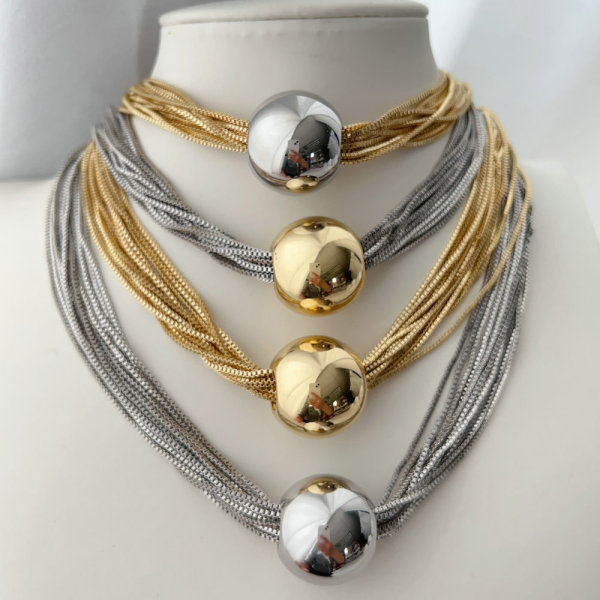 Chunky ball chain necklace