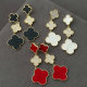Pave clover earrings