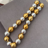Big ball chunky ccb ball necklace