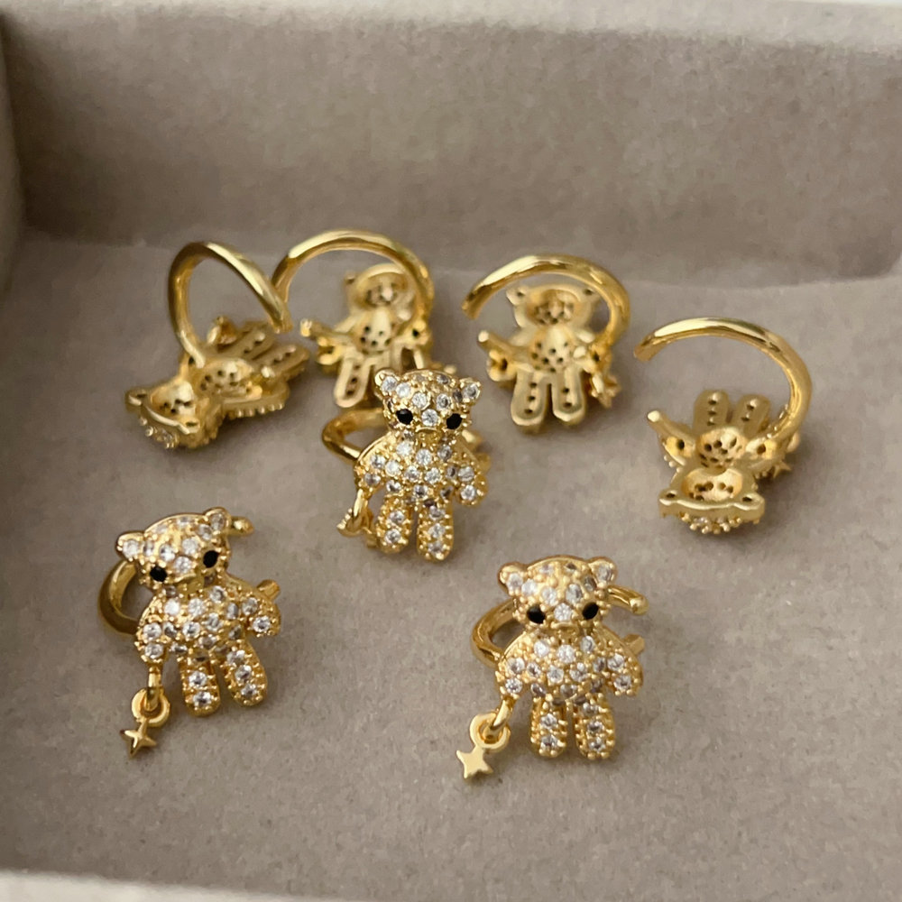 Pave bear ear cuff ( pairs )