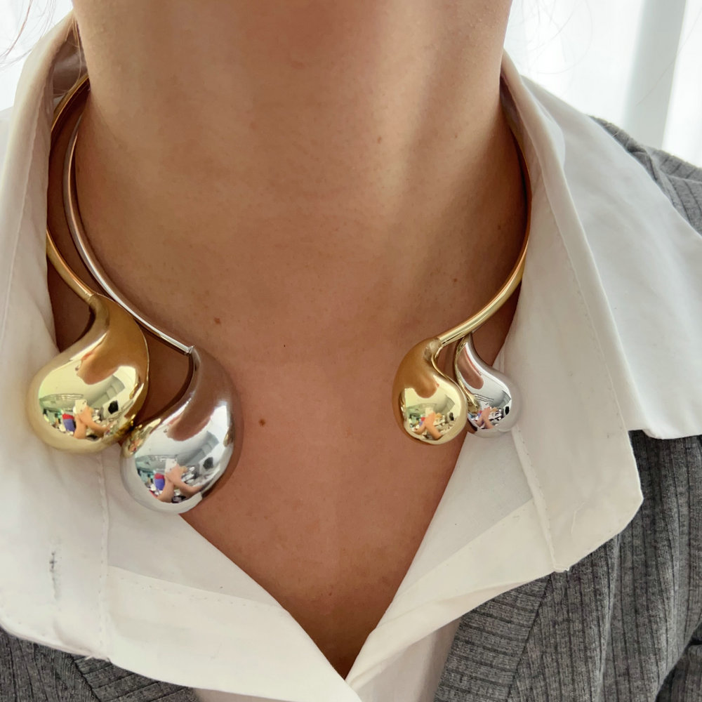 Teardrop chunky necklace