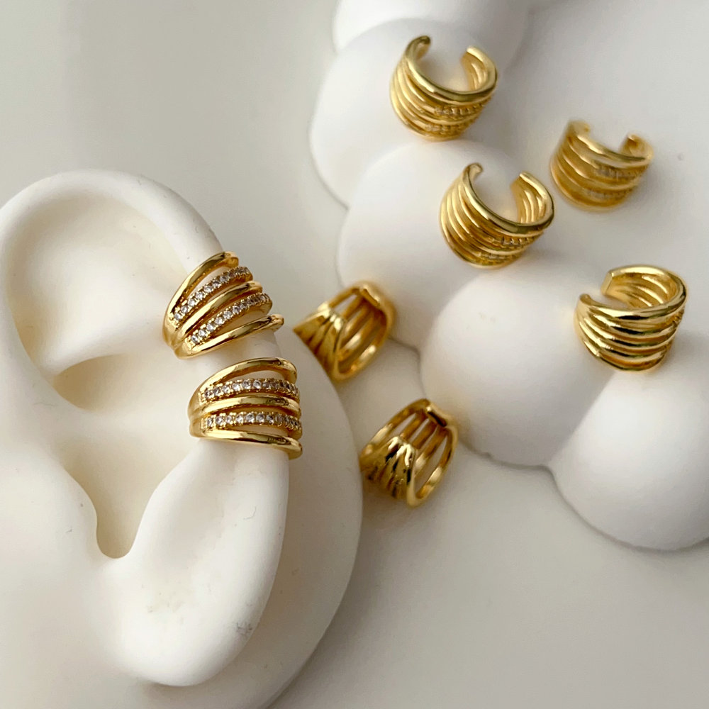 Fashion pave zircon ear cuff ( pairs )