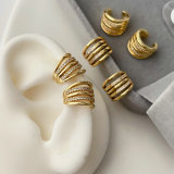 Fashion pave zircon ear cuff ( pairs )