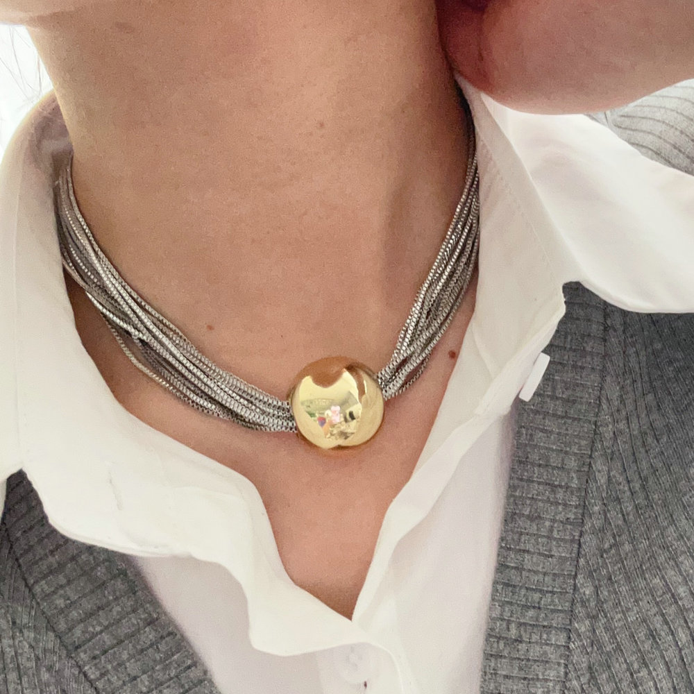 Chunky ball chain necklace