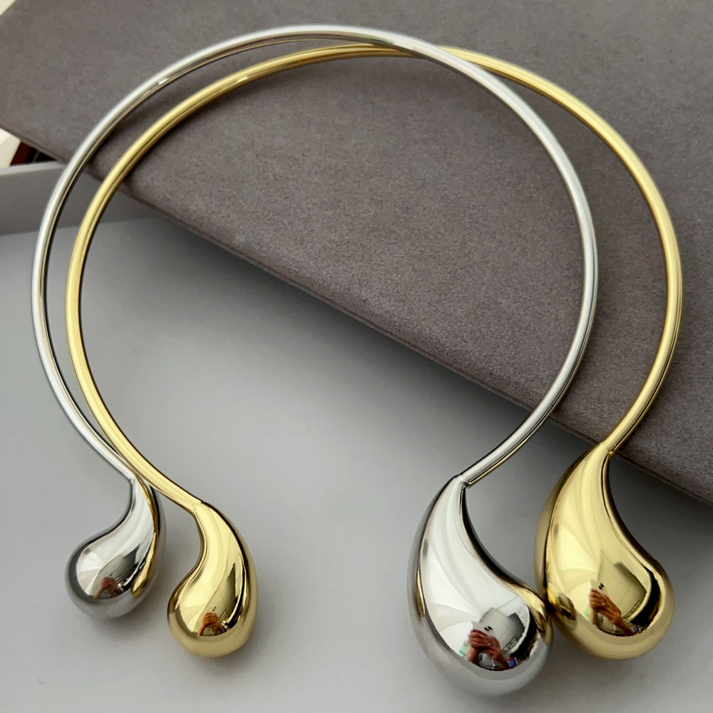 Teardrop chunky necklace