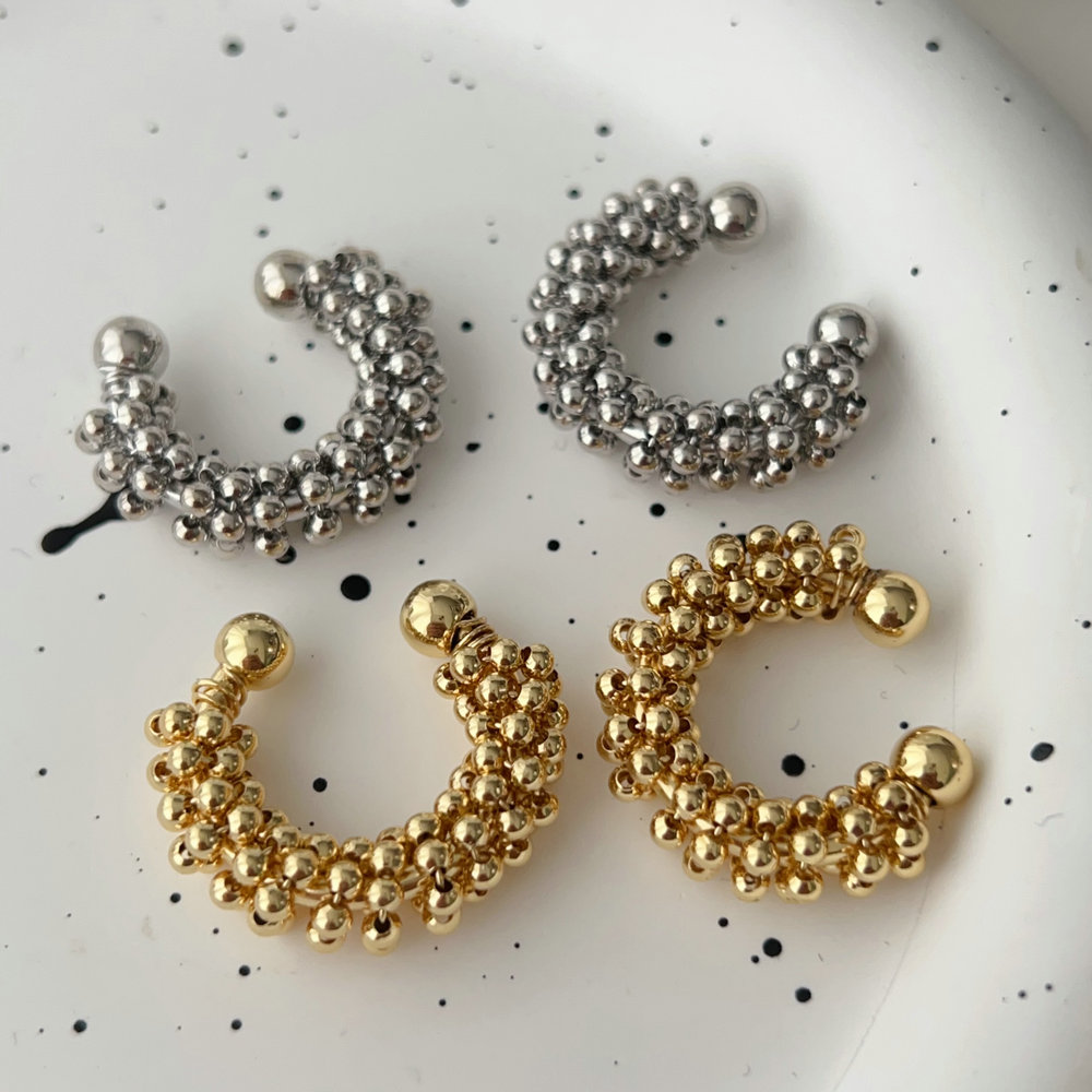 Bead chunky ear cuff ( pairs )