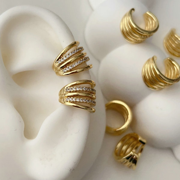 Fashion pave zircon ear cuff ( pairs )