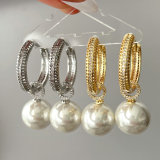 Pearl circle hoop