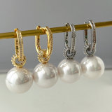 Pearl drop u hoop