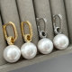 Pearl drop u hoop