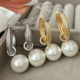 Pearl circle hoop