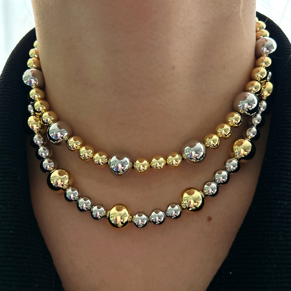 14mm ball chunky necklace