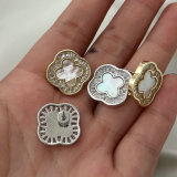 Pave clover earrings