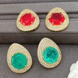 Water drop color earrings