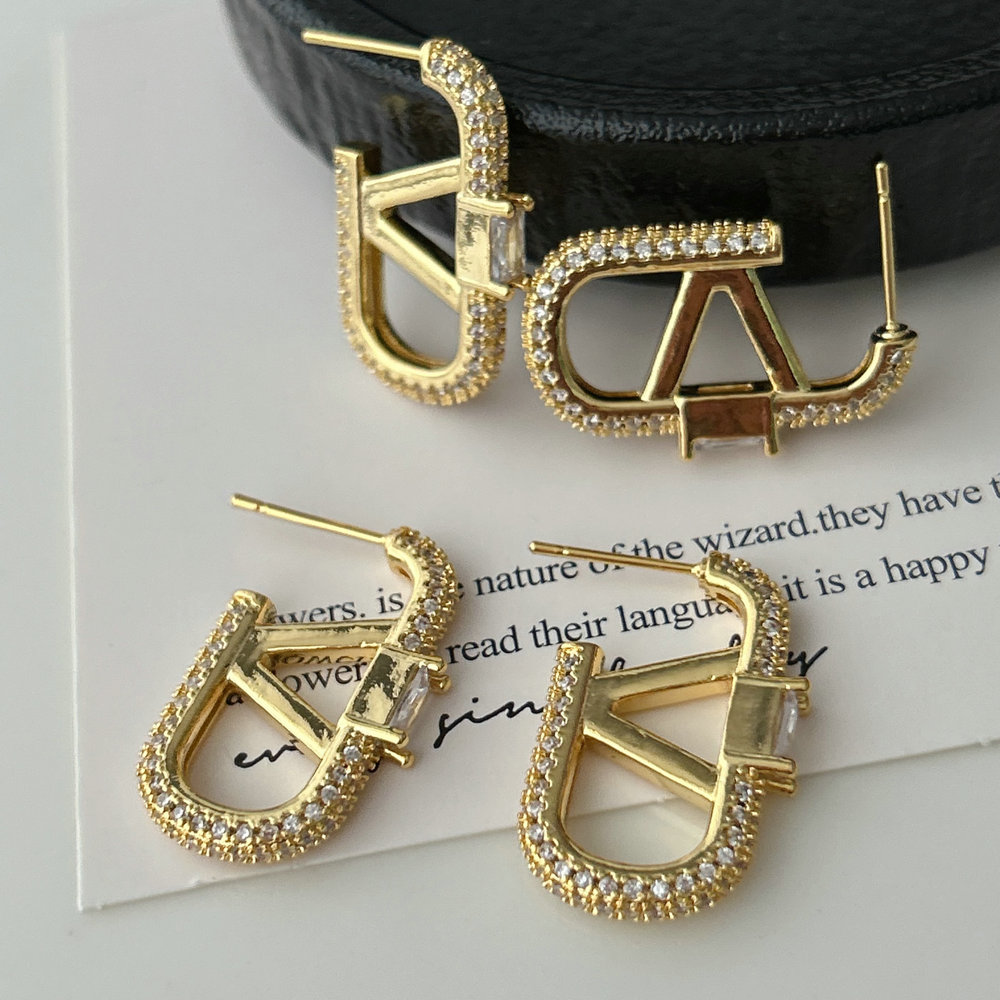 Pave brand earrings
