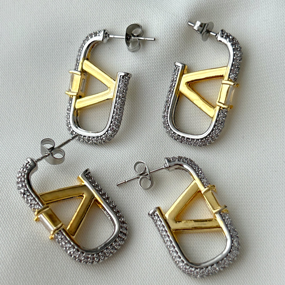 Pave brand earrings