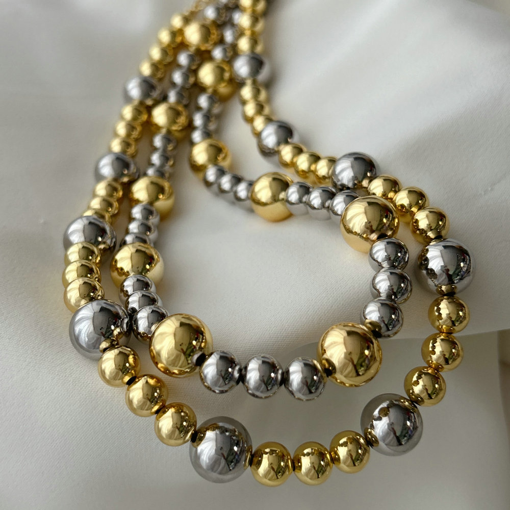 14mm ball chunky necklace