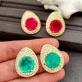 Water drop color earrings