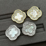 Pave clover earrings