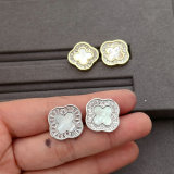 Pave clover earrings