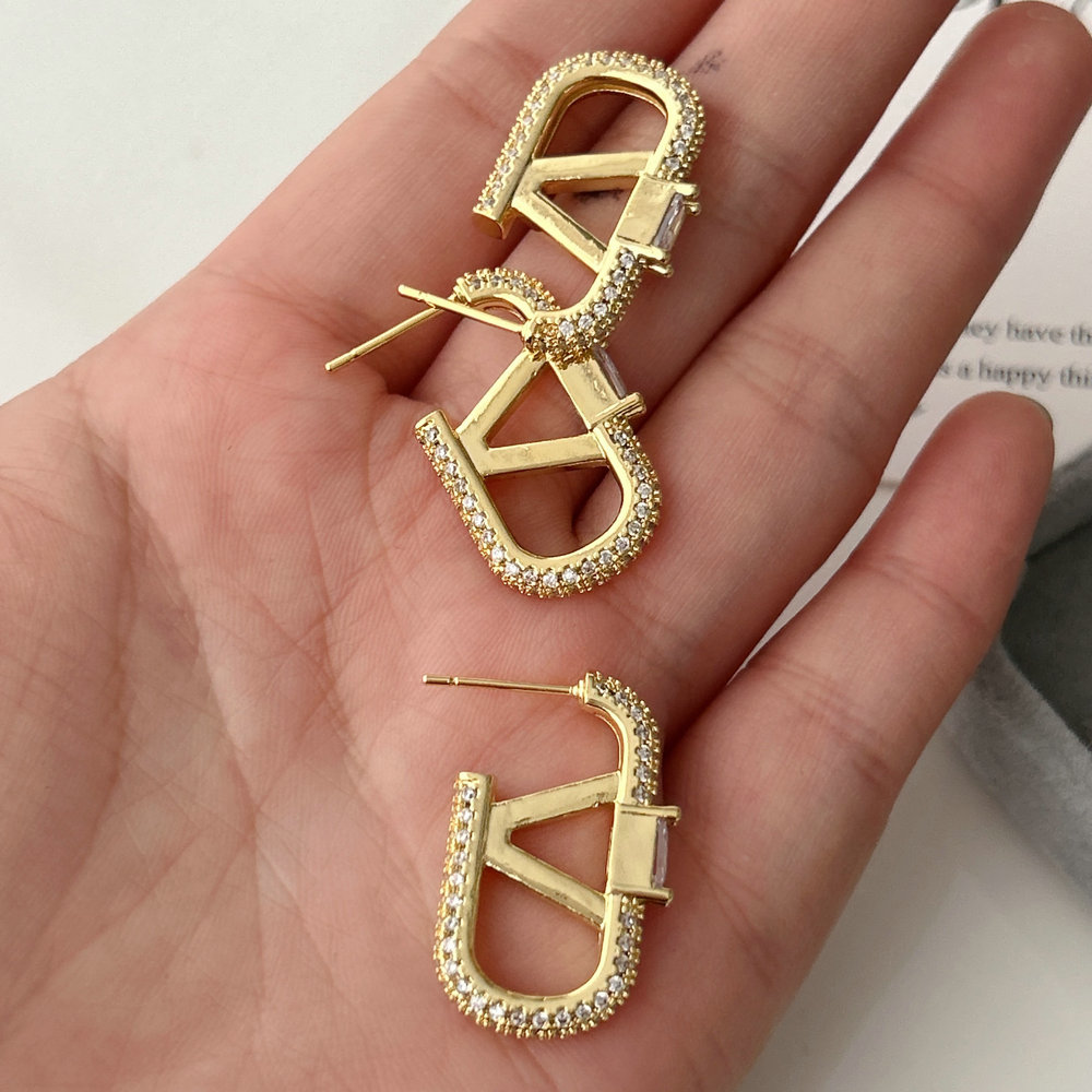Pave brand earrings