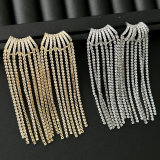 Chunky chain tassel earrings