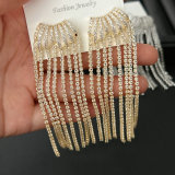 Chunky chain tassel earrings