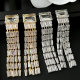 Pave chain clear zircon tassel earrings