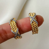 Pave cross ring