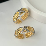 Pave cross ring