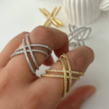 Pave zircon cross ring