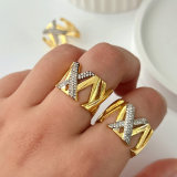 Pave cross ring