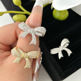 Pave bow ring
