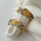 Pave cross ring
