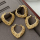 Pave heart earrings