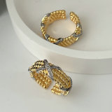 Pave cross ring