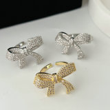 Pave bow ring