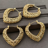 Pave heart earrings