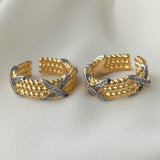 Pave cross ring