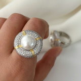 Chunky pearl ring