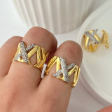 Pave cross ring