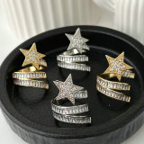 Pave star ring