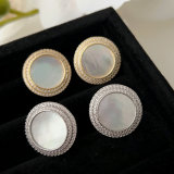 Round shell earrings