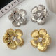 Pave flower earrings