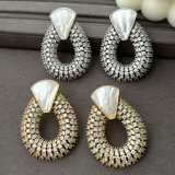 Chunky zircon water drop earrings