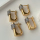Pave pin earrings