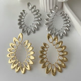 Metal s shape earrings
